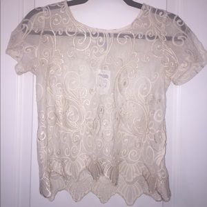 Charlotte Russe gold detailed top!